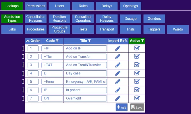 Example of Labyrinth software interface showing an admin page